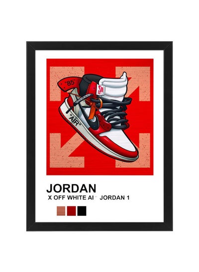 اشتري Air Jordan X Offwhite Fashion Poster With Frame 30x40 cm في الامارات