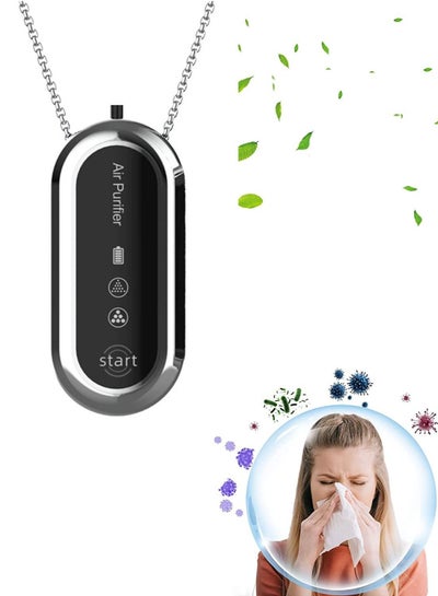 Buy Portable Personal Air Purifier, Wearable Effective Cleaning Germs, Dust, Viruses, Bacteria, Allergens, USB Rechargeable Negative Ion Air Freshener in Saudi Arabia