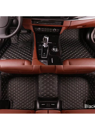 اشتري Universal Floor Mat for Car - Black - 5 Pcs Set Premium Quality High Quality Rexine في السعودية
