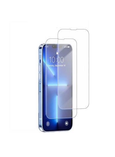 Buy iPhone 13 Pro Screen Protector 2Piece Tempered Glass Screen Protector For iPhone 13 Pro Clear in UAE