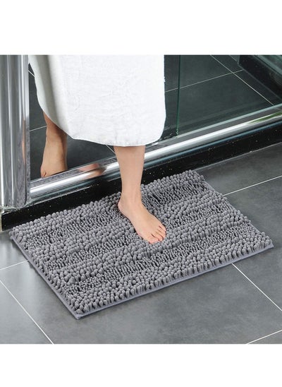 Buy Non-Slip Fluffy Soft Plush Microfiber Washable Quick Dry Ultra Shaggy Bath Mats For Tub Bathroom Rugs Bath Mat in UAE