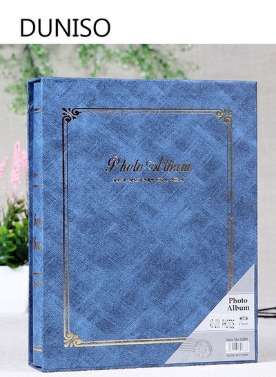 Buy 200 Pockets Foil Stamping Photo Album for 6 Inches Photos Portable Photo Album for Family Wedding Boys Girls in UAE