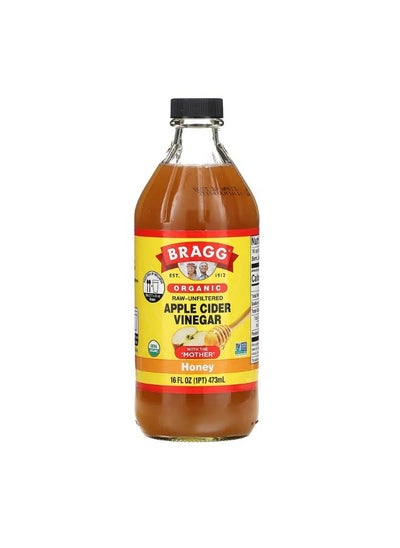 Buy Organic Raw Unfiltered Apple Cider Vinegar Honey 16 fl oz 473 ml in UAE