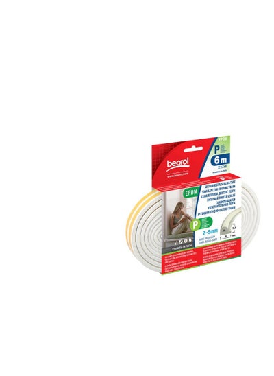 اشتري Beorol Self Adhesive Windows And Door Sealing Tape White 6Mtr-PBE6 في الامارات