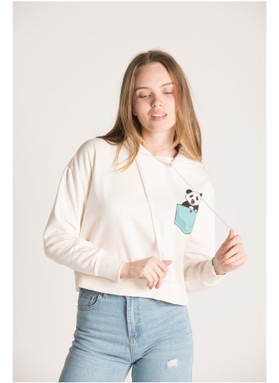 Buy FRONT PRINT CROPPED HOODIE in Egypt