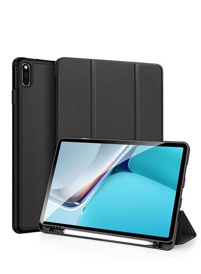 Buy For Huawei MatePad 11 (2021) PU Leather and Canvas Cover with  Pencil Holder in Egypt