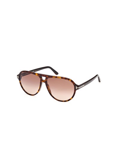 اشتري Men's Pilot Shape Acetate Sunglasses FT093252F59 Lens Size: 59 Millimeter - Dark Havana في الامارات