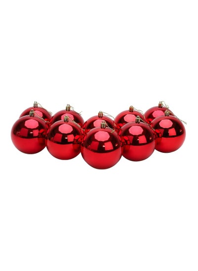 Buy Christmas Concepts® 10 Extra Large Red 100mm Baubles - Christmas Tree Baubles in Egypt