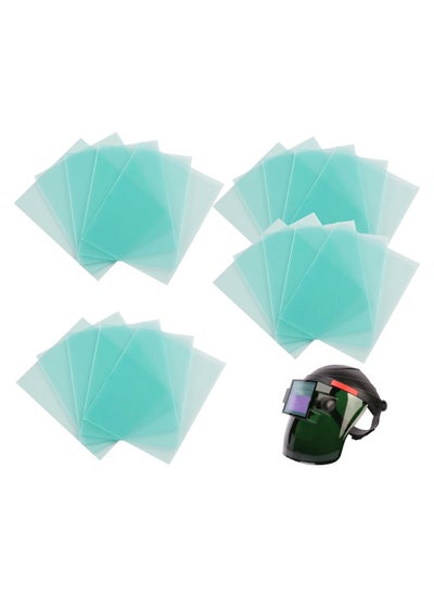 Buy 20 Pcs Welding Protective Lens Replacement Lens, 4.5" x 5.25" x 0.04" Outside Replacement Helmet Clear Lens Covers for Solar Auto Darkening Welding Helmet Hood in UAE