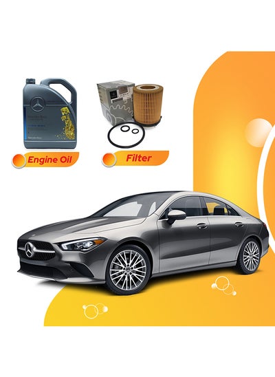 اشتري Cla250 6 Liters 5W40 Mercedes Oil And Original Filter في الامارات