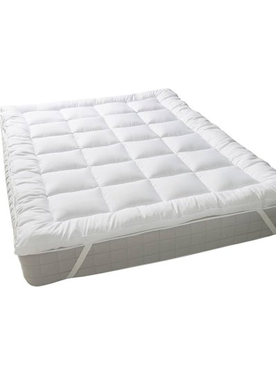 Buy Cotton Mattress Topper 10cm Thick 100x200cm in UAE