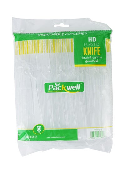 Buy Clear HD Knife- PWCT1616 Premium-Quality BPA-Free, Food grade and Hygienic Perfect for Parcels, Large Gatherings, Takeout, Etc Clear in UAE