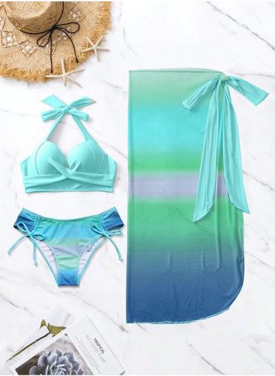 اشتري Fashionable Women's Bikini Swimsuit Three Piece Set في الامارات