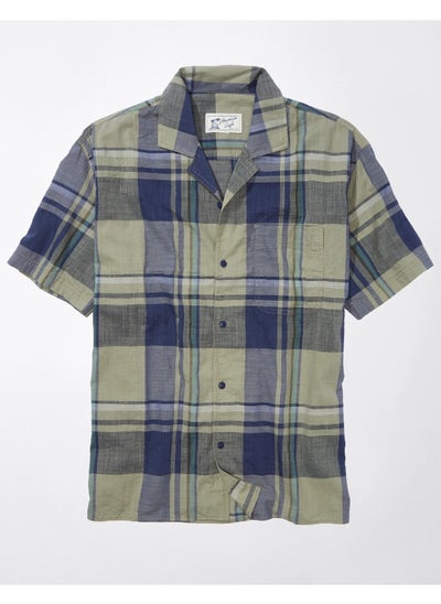 Buy AE Plaid Button-Up Poolside Shirt in UAE