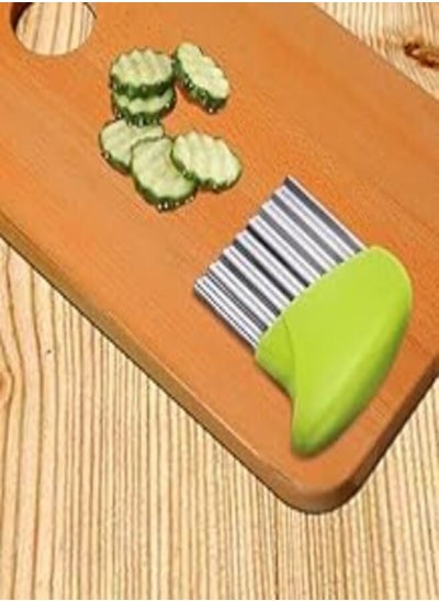 اشتري "Crinkle Potato Cutter and Pickle with Hand: Durable Plastic Design with Stainless Steel Tips (Anti-Rust)" في مصر