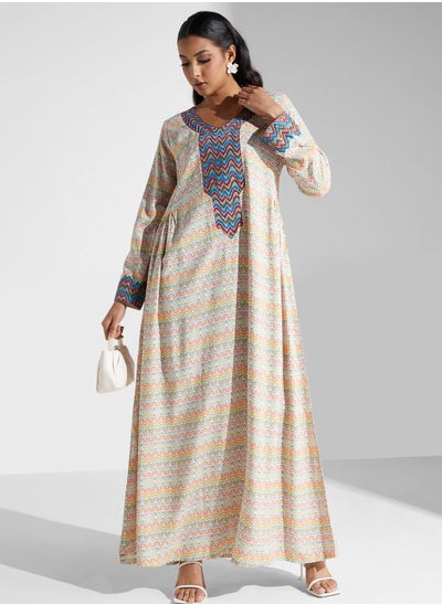 اشتري Geo Printed Jalabiya في الامارات