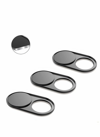 Buy 3Pcs Webcam Cover Slide 0.022in Ultra Thin Metal Magnet Web Camera Cover for MacBook Pro Laptops Smartphone Mac PC Tablets for Echo Spot Show Protecting Your Privacy Security Black in Saudi Arabia