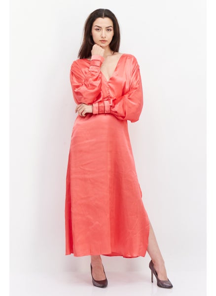 اشتري Women Plain Maxi Dress, Dark Pink في السعودية