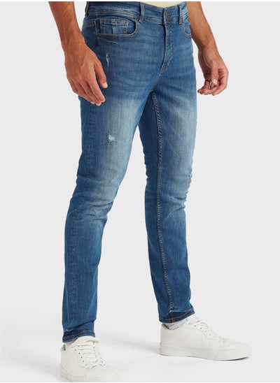 Buy Mid Wash Skinny Fit Jeans in Saudi Arabia