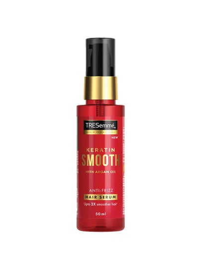 Buy Tresemme Keratin Smooth Anti-Frizz Hair Serum 50ml with Argan Oil, for 2X Smoother Hair and Long Lasting Frizz control upto 48H even in 80% humidity in UAE