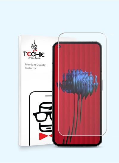 Buy HD Tempered Glass Screen Protector for Nothing Phone 1 - Anti Reflection Anti Bubbles 9H Hardness 0.33 mm Rounded Edges Easy Installation in Saudi Arabia