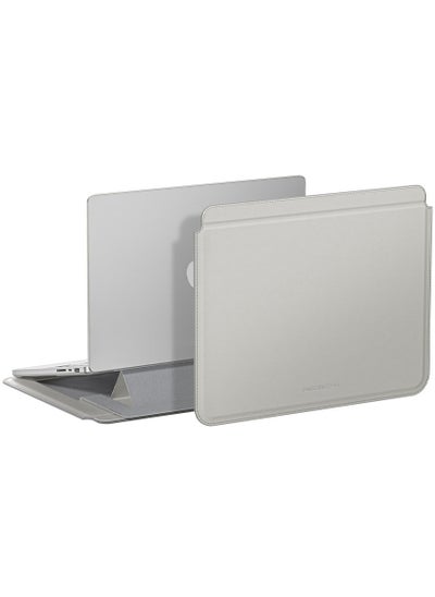 Buy Matte PRO MAG Sleeve with Stand Case Cover for Macbook PRO 14/13 inch and Macbook Air 13.6/13 inch - Gray in UAE