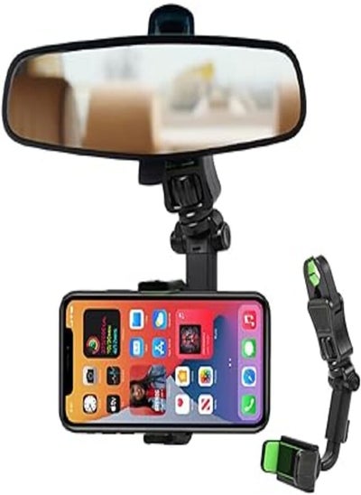 Buy Holdcy Car Phone Holder Mount, 360 Degrees Free Rotate Adjustable Suspension Mount Phone Holder, Multi-Function Rearview Mirror Cell Phone Holder For All Mobile Phones in Egypt