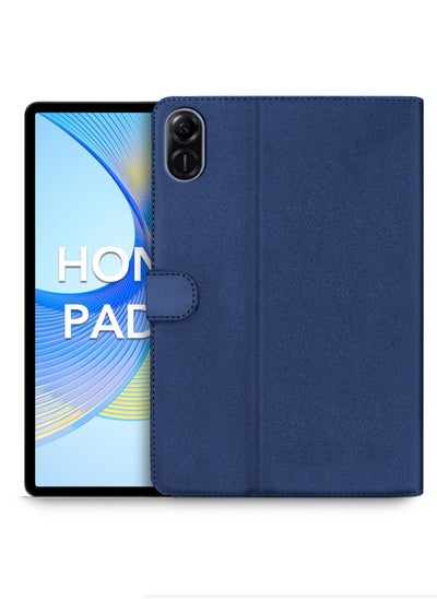 اشتري غطاء حماية قلاب من جلد البولي يوريثان لهاتف Honor Pad X9 مقاس 11.5 بوصة 2023 باللون الأزرق الداكن في السعودية