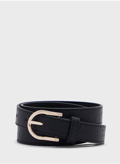 Buy Croc Print Slim Belt in Saudi Arabia