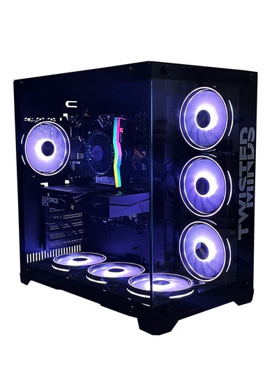 Buy Gaming Pc with Intel Core i5-14400F Processor, H610M-E D4 Motherboard,DDR4 16GB RAM RGB, 1TB M.2 SSD, NVIDIA GeForce RTX 4060 Graphics Card, 7 Fan Case Black RGB Remote Control with Windows 11 Pro in Saudi Arabia