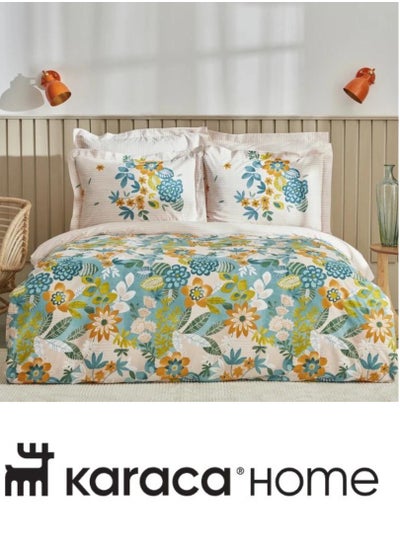 Buy Karaca HomeBotanical Double Duvet Cover Set Green in UAE