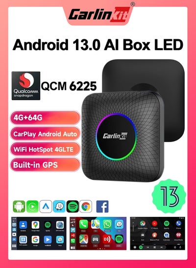 اشتري CarlinKit 2024 SM6225 CarPlay Ai Box Android 13 Smart Video Streaming Box for OEM Car Multimedia Wireless CarPlay Android Auto في السعودية