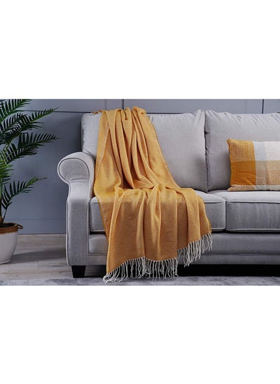 اشتري Riaz Throw 130X170Cm Ochre في الامارات