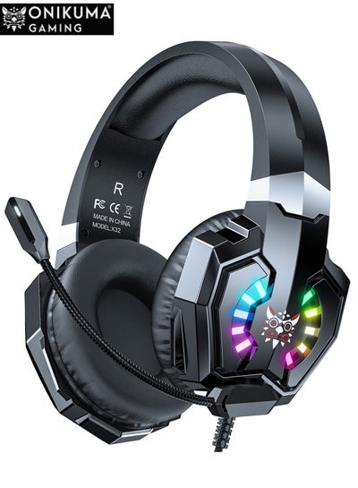 X32 Gaming Headset Wired Over-Ear Gaming Headphones with Mic RGB