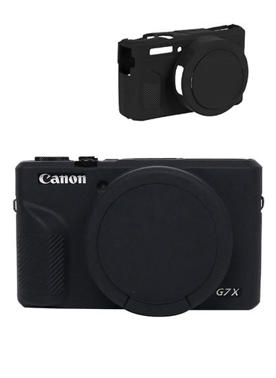 Buy Case for Canon Powershot G7X Mark III Digital Camera, G7X Mark iii Camera Silicone Case, Anti-Scratch Slim Fit Soft Skin, G7X Mark 3 Accessories with Detachable Lens Cover in UAE