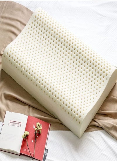 Buy Natural Latex Pillow Memory Foam Pillow Comfortable Neck Head Care Orthopedic Pillow in UAE