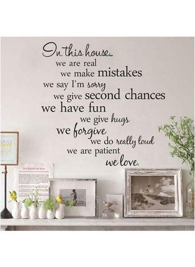 اشتري English Proverbs In This House Wall Stickers Bedroom Living Room Decorative Wall Stickers في مصر