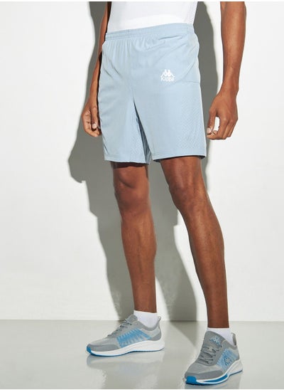 Buy Kappa Logo Detail Shorts with Elasticated Waistband and Pockets in Saudi Arabia