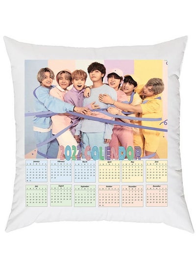 Buy BTS  Band Printed Decorative Calendar Pillow in UAE