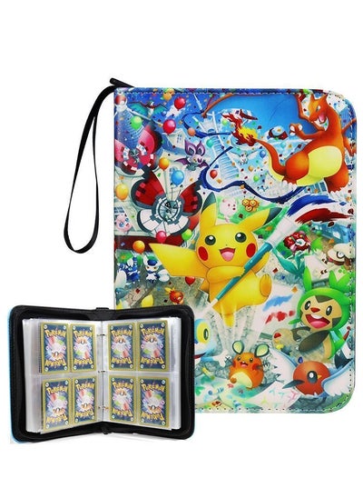 Buy 4-Pocket Binder Compatible with Pokemon Card, 400 Pockets Portable Trading Cards Holder Collector Album 50 Removable Sheets for Boys Girls in UAE