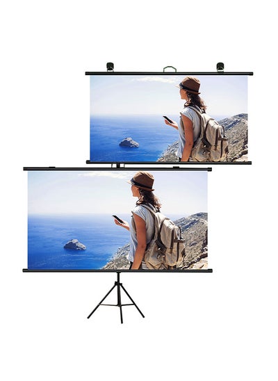 اشتري Projector Screen 4:3 Video Projection Screen Wall-Mountable and Stand-Compatible for Home Theater Office Movies في الامارات