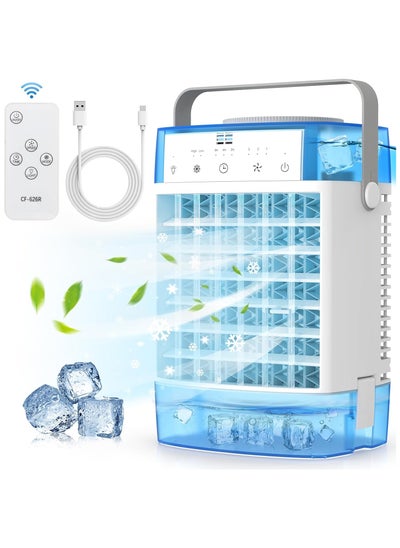 Buy Portable Air Conditioner,Cooling Fan for Room, 4 Wind Speed & 7 LED Light, 2 Cool Air Spray & 2-8H Timer, 3 IN 1 Upgraded Personal Portable Air Conditioners for Room/Office in UAE