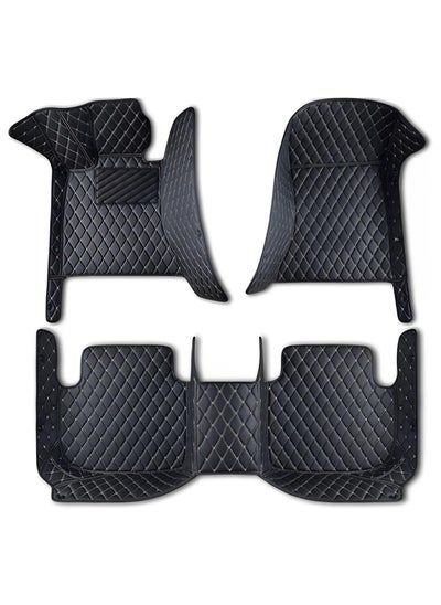 Buy Car Floor Mats Compatible With Ford Edge 2009-2013 PVC Leather Non-slip Weather Color Available (Black) in UAE