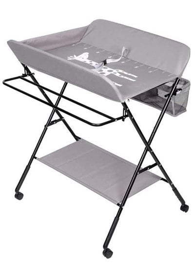 Buy Foldable Baby Changing Table with Wheels and Storage Bag in Saudi Arabia