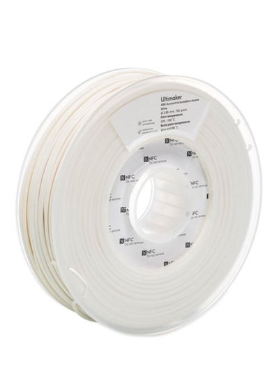 Buy UltiMaker 2.85mm NFC ABS White Filament 750g in UAE