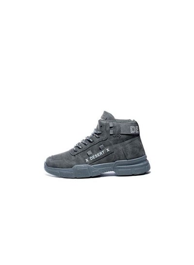 Buy Suede High Top Design Lace-up Half Boot For Men in Egypt