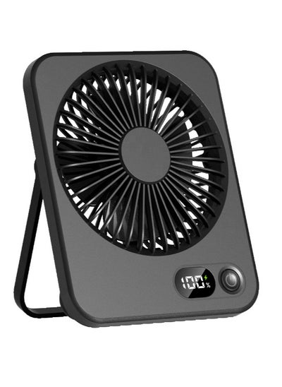 اشتري Small Table Fans,Portable Fans,Rechargeable Portable 180°Tilt Folding Desk Fans, Ultra Quiet, For Home Bedroom Office Desktop, 5 Speeds (Black) في السعودية