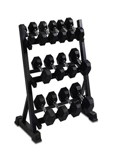 Buy Sparnod Fitness SDR-03 3-Tier Dumbbell Rack Multilevel Weight Storage Organizer for Home Gym in UAE