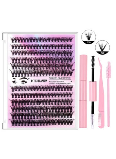 Buy DIY Eyelash Individual Lashes Cluster Lashes, 280 Clusters False Eyelash in UAE