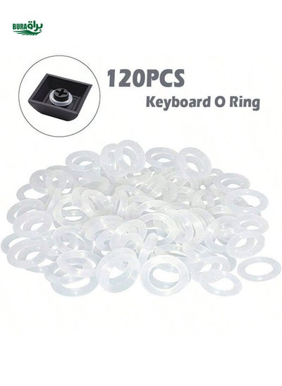 اشتري 120pcs keycap أسود o حلقة مطاطية الصوت المصفوفات لوحة المفاتيح O-Ring Switch Slencer Ring Ring Bufferers for Cherry MX لوحة مفاتيح البديل ختم الضوضاء (هدية مجانية 1 CAP CAP SULLER) في الامارات